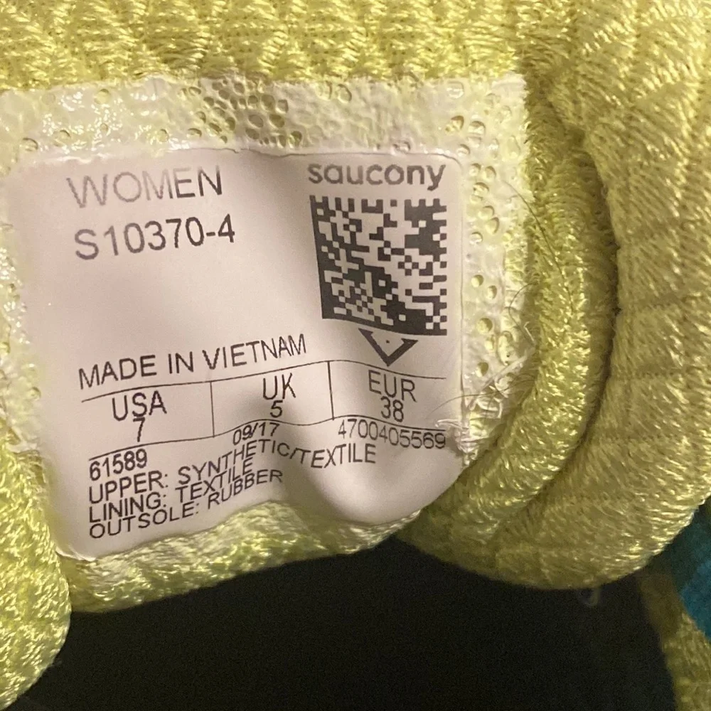 Saucony Women's Omni 16 Running Shoes, Teal/Citron, size 7